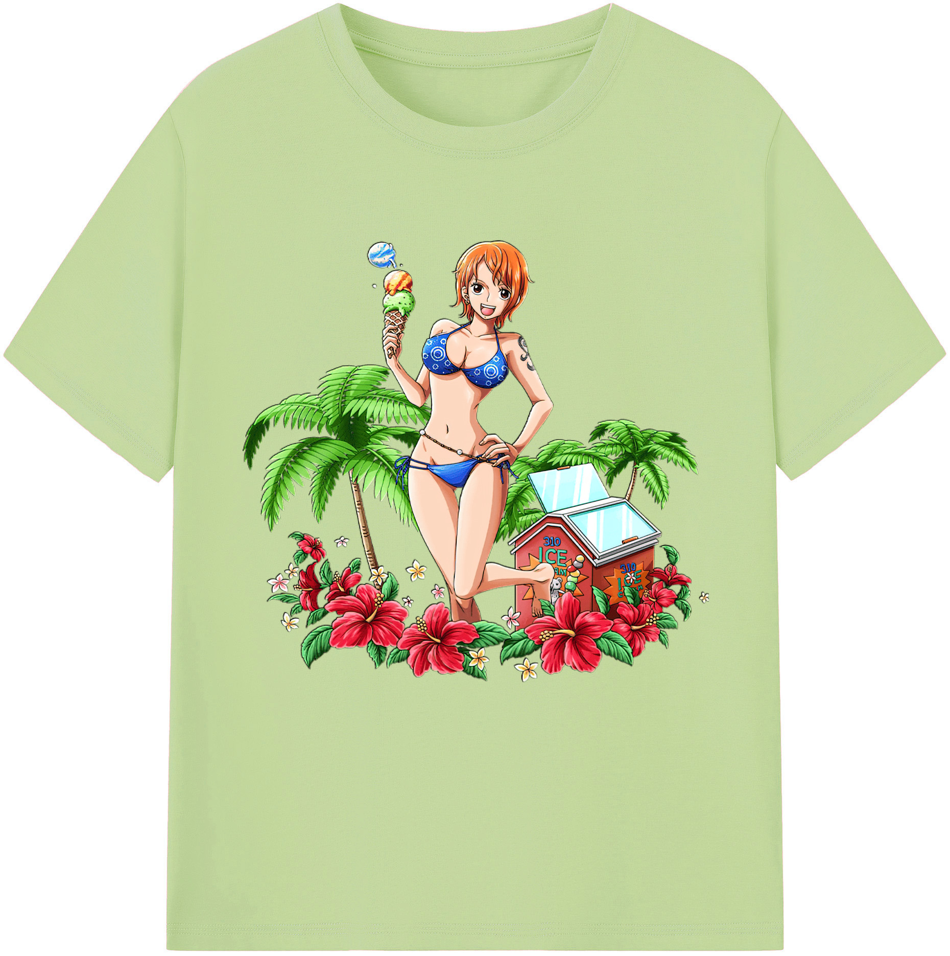 ワンピース ナミ ONE PIECE Nami 綿100％半袖Tシャツ（フロントプリント）